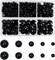 500pcs Round Black Flatback Plastic Doll Eyes – 4mm to 10mm for Crafts, Amigurumi, Plush Toys & DIY Projects